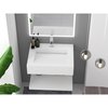 Castello Usa Pyramid 24” Solid Surface Wall-Mounted Bathroom Sink in White CB-GM-2053-24